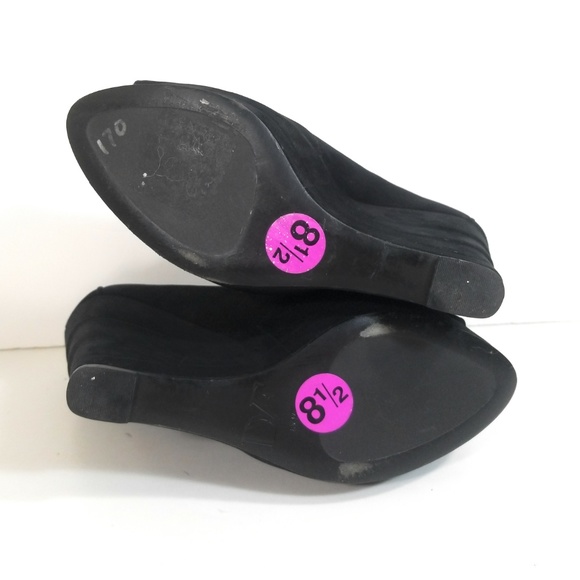 Diane Von Furstenberg Wedge Peep Toe Booties 8.5 M - Picture 6 of 8